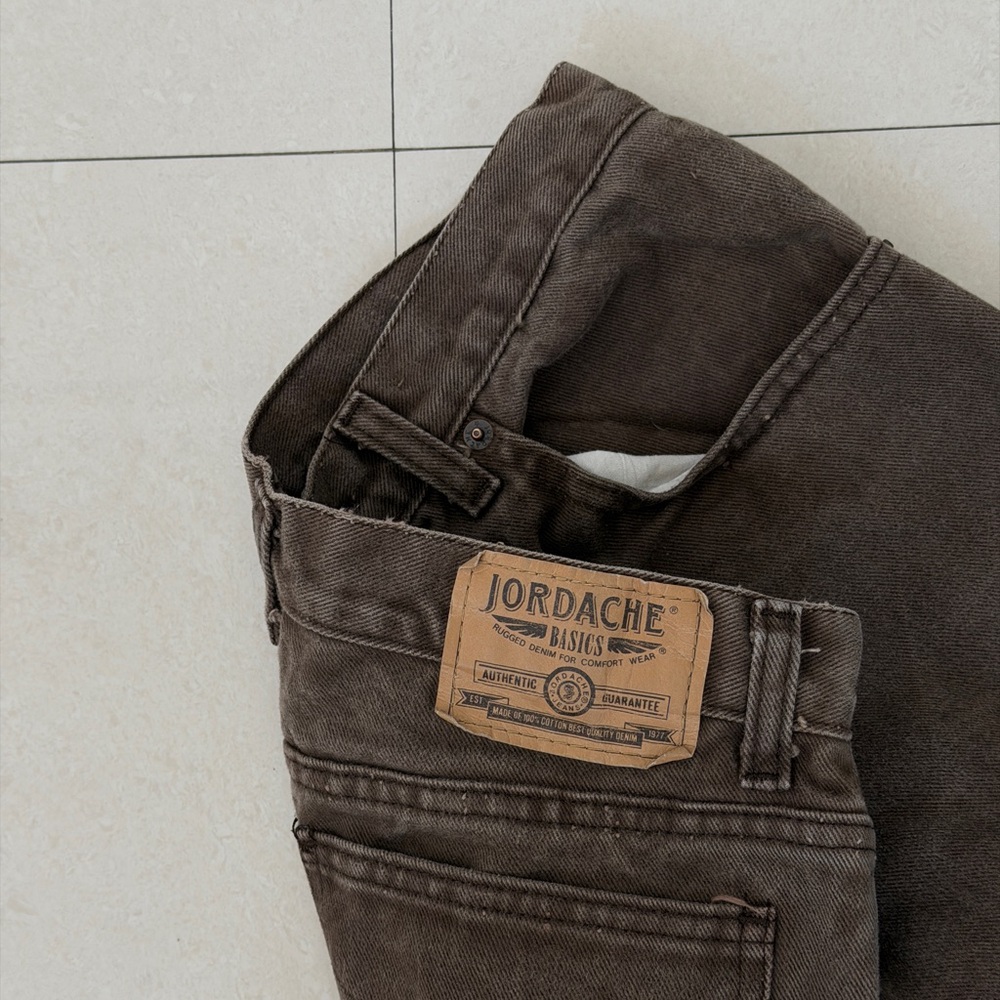 Jordache Brown Cotton Denim Trousers